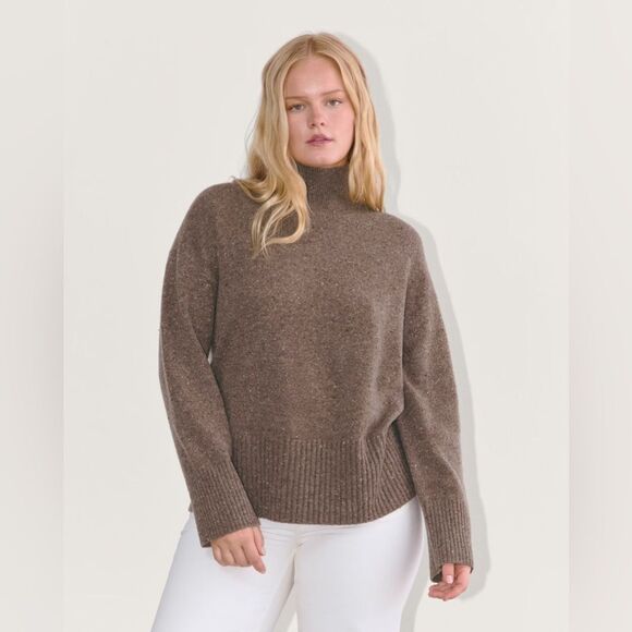 Well Worn | Brown Speckled Turtle Neck Sweater Size L - Picture 1 of 5